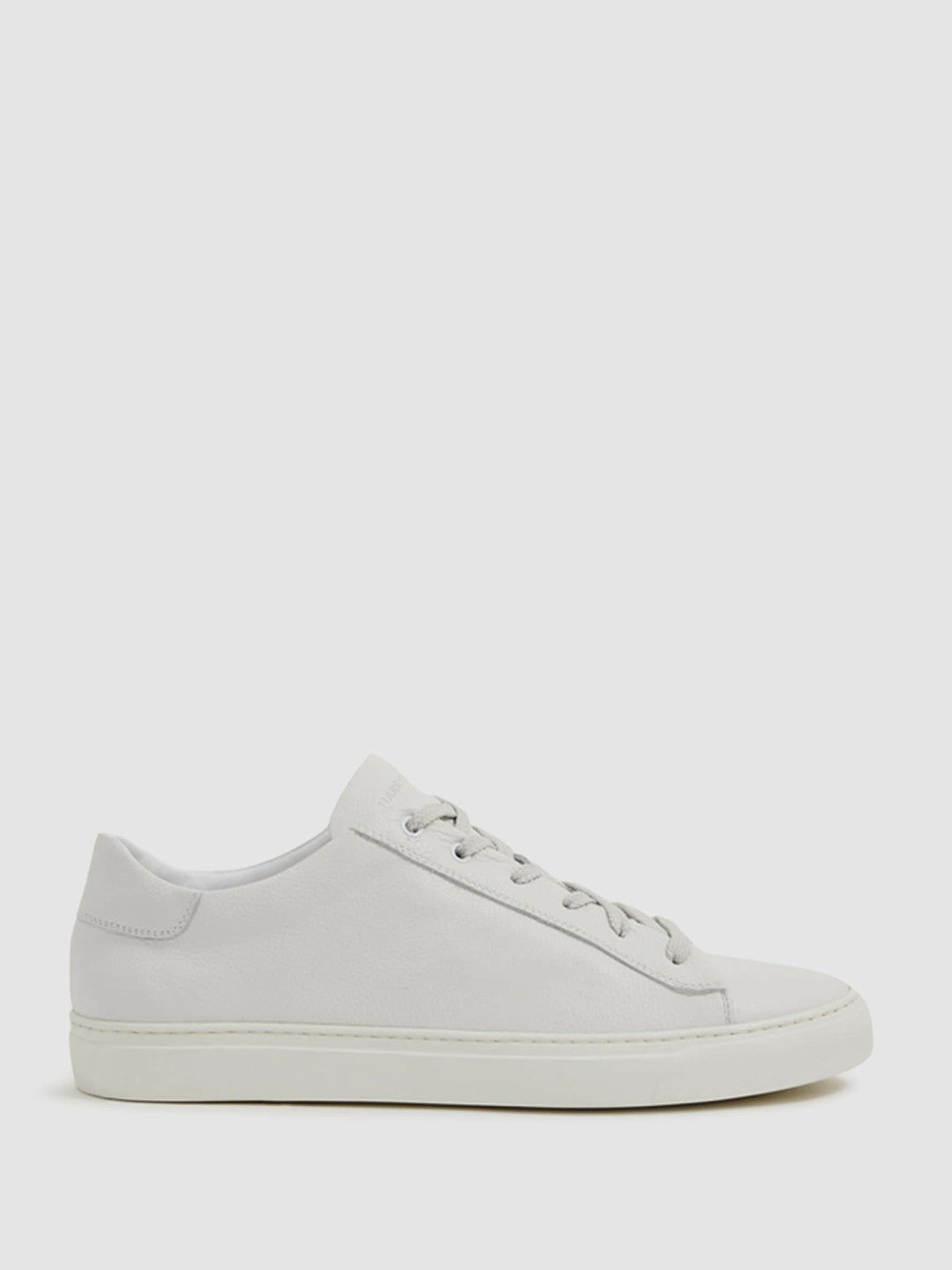 Harrys of London Grained Leather Trainers White | Mens