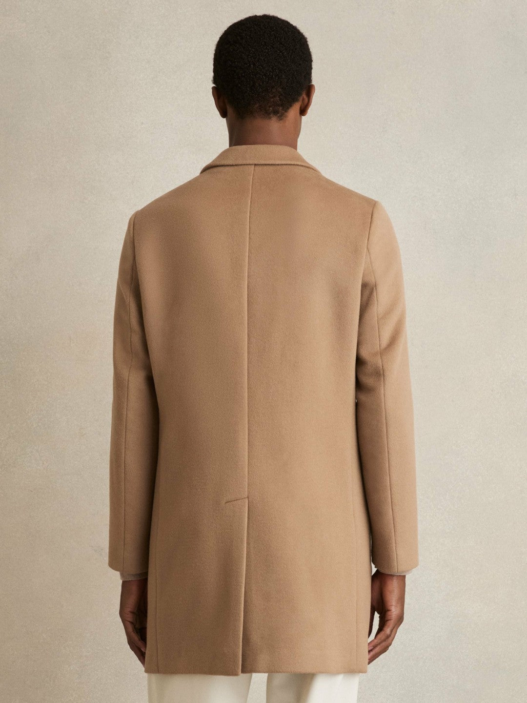 Wool Blend Single Breasted Epsom Overcoat Camel | Mens
