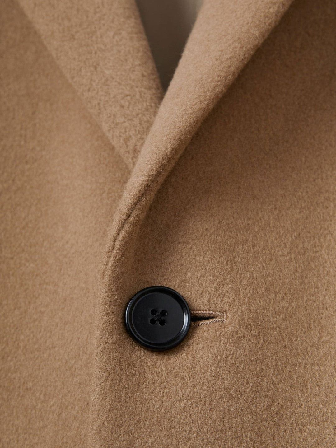 Wool Blend Single Breasted Epsom Overcoat Camel | Mens
