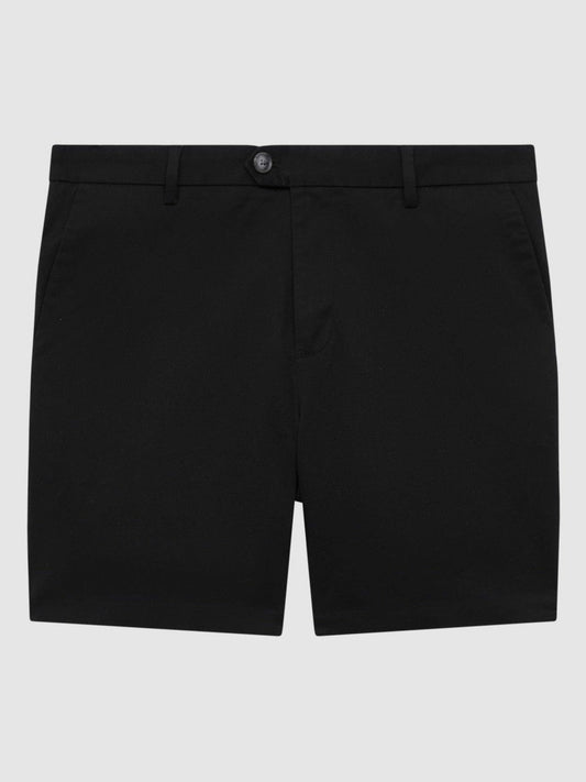 Short Length Casual Chino Shorts Black | Mens