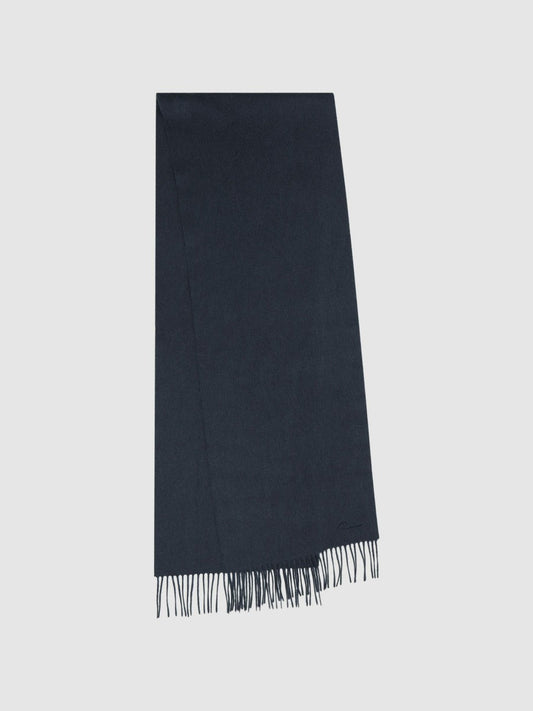 Wool and Cashmere Scarf Airforce Blue | Mens
