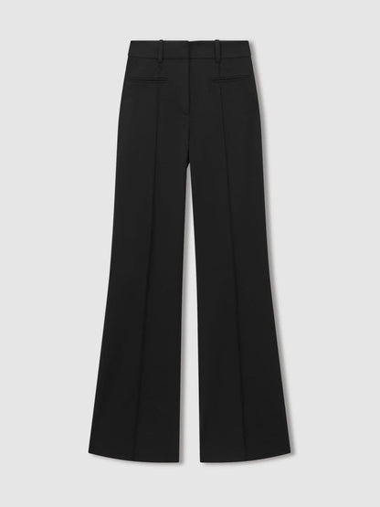 High Rise Flared Trousers Black | Womens