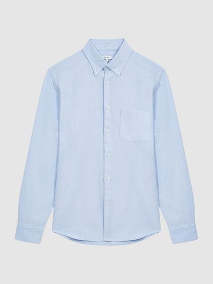 Soft Wash Button Down Oxford Shirt Soft Blue | Mens