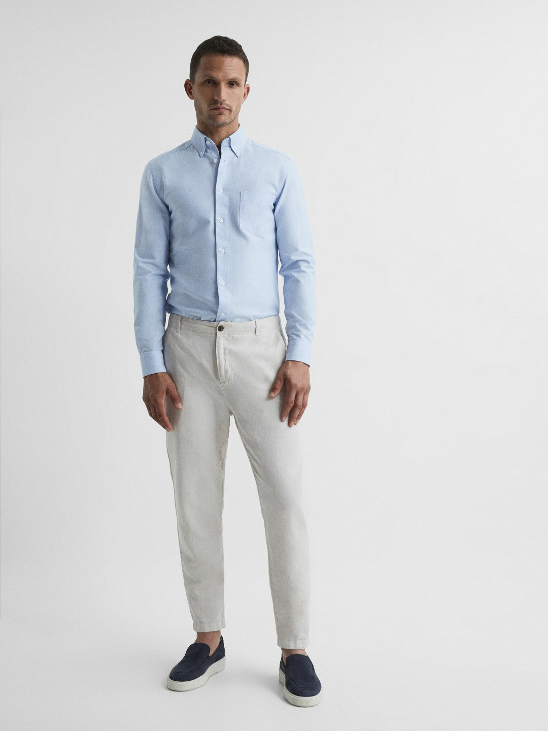 Soft Wash Button Down Oxford Shirt Soft Blue | Mens