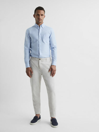 Soft Wash Button Down Oxford Shirt Soft Blue | Mens