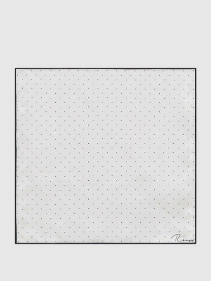 Polka Dot Silk Pocket Square White | Mens