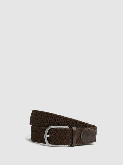 Woven Belt Dark Brown | Mens