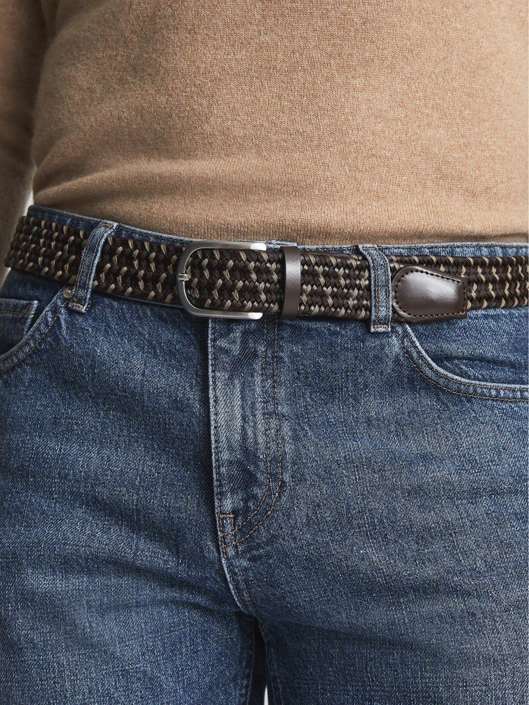 Woven Belt Dark Brown | Mens