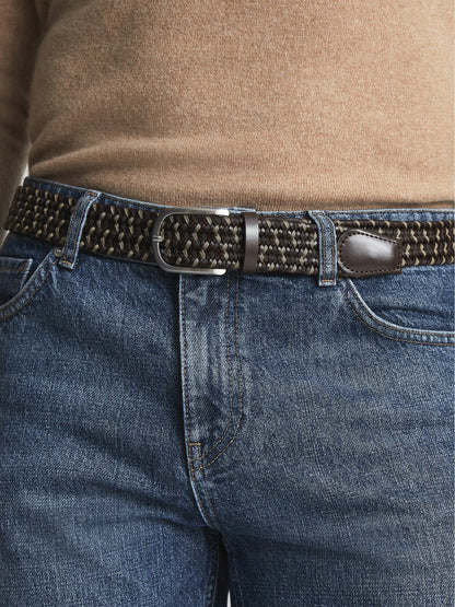 Woven Belt Dark Brown | Mens
