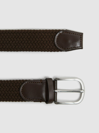 Woven Belt Dark Brown | Mens