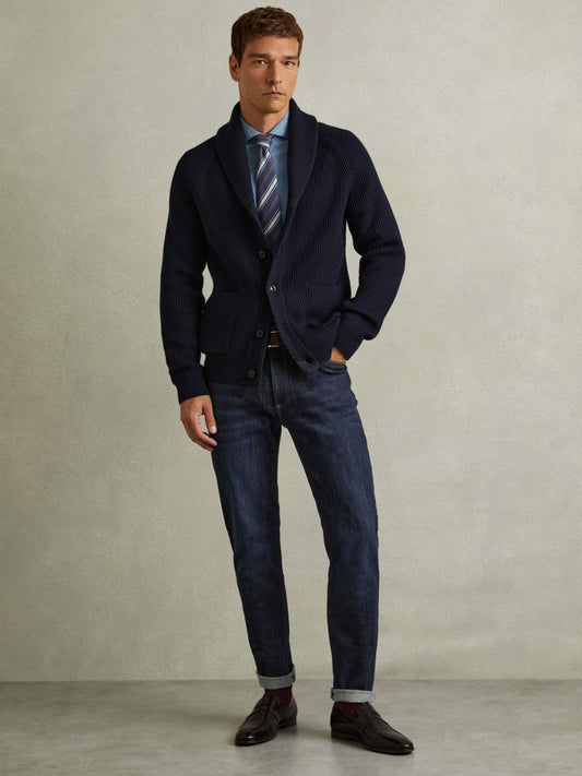 Cotton-Stretch Slim-Fit Jeans Indigo Blue Wash | Mens
