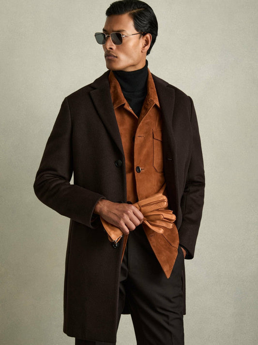 Leather Zip-Side Gloves Tan | Mens