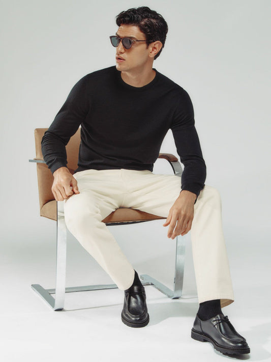 Straight-Leg Jeans White | Mens