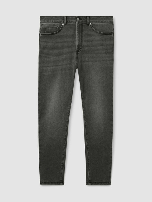 Relaxed-Fit Cropped Jeans Washed Black | Mens