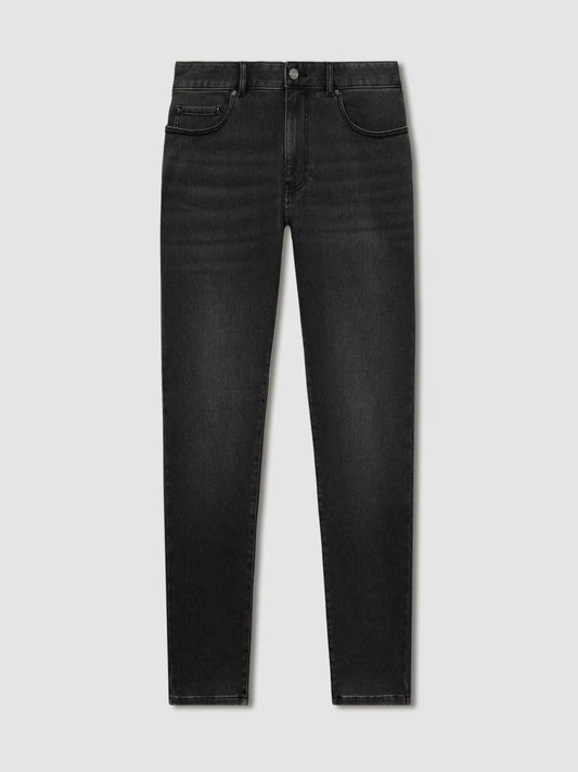 Tapered Slim-Fit Jeans Washed Black | Mens
