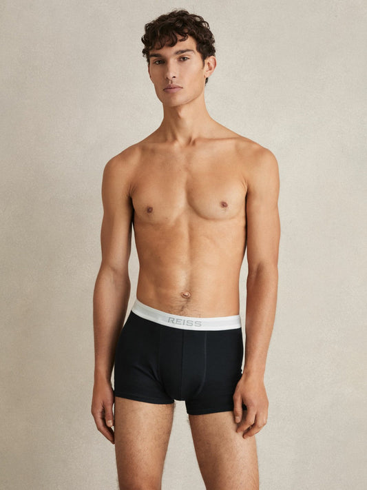Stretch-Cotton Boxers 3 Pack Blue Multi | Mens