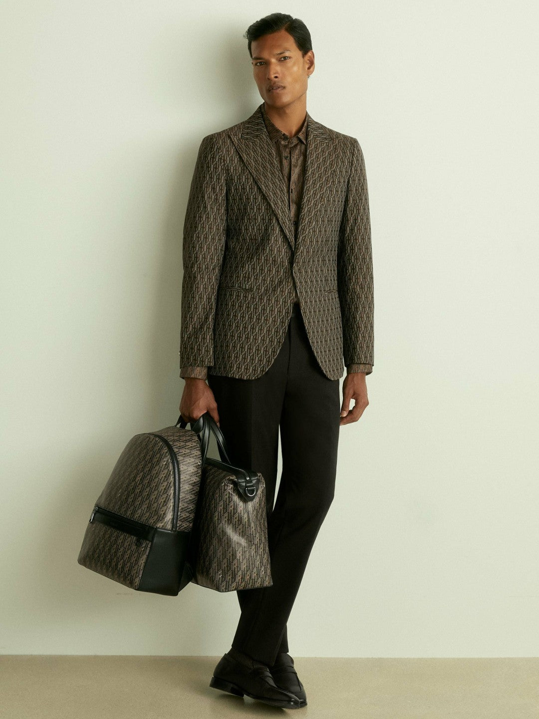 Monogram-Print Coated-Canvas Backpack Grey Multi | Mens