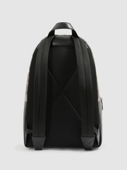 Monogram-Print Coated-Canvas Backpack Grey Multi | Mens