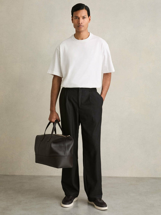 Cotton GarMenst-Dyed Oversized T-Shirt White | Mens