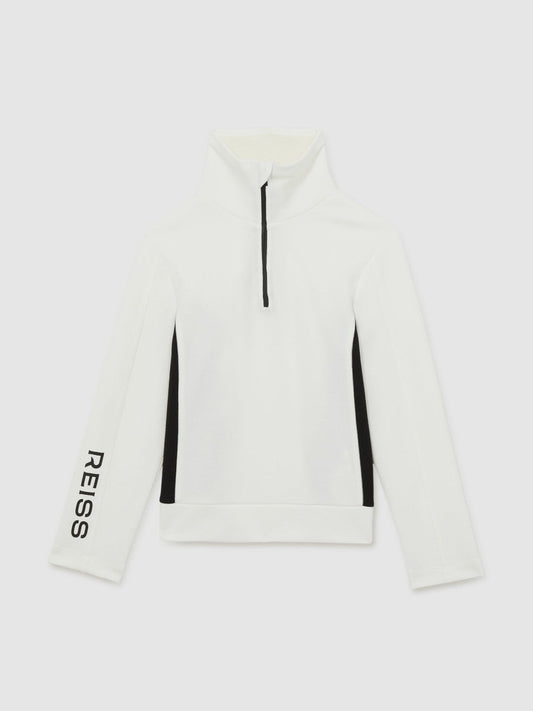 13-14 yrs Funnel-Neck Base-Layer Top White/Black | Children