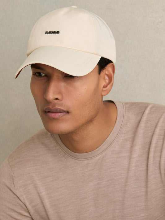 Logo Lettering Baseball Cap Ecru | Mens