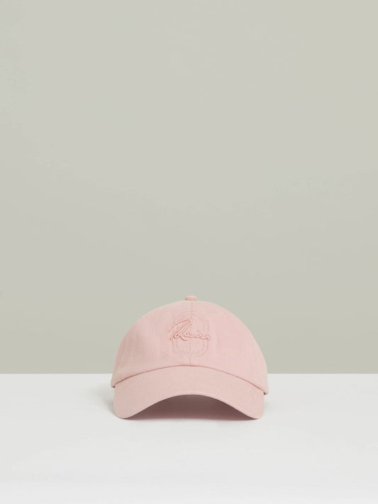 Cotton Logo-Embroidered Baseball Cap Washed Pink | Mens