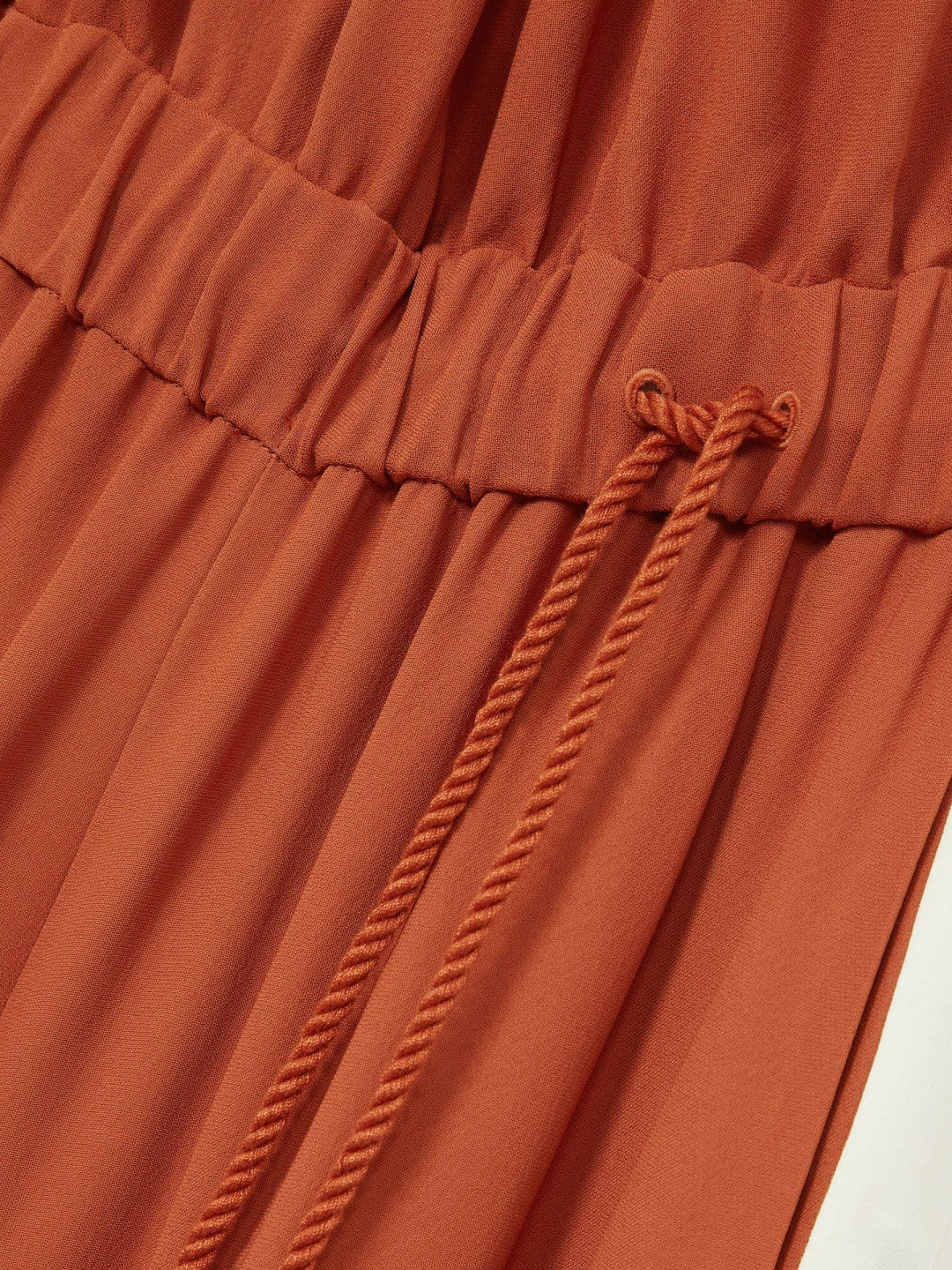 Colour-Block Rope-Cord Jumpsuit Orange | Womens
