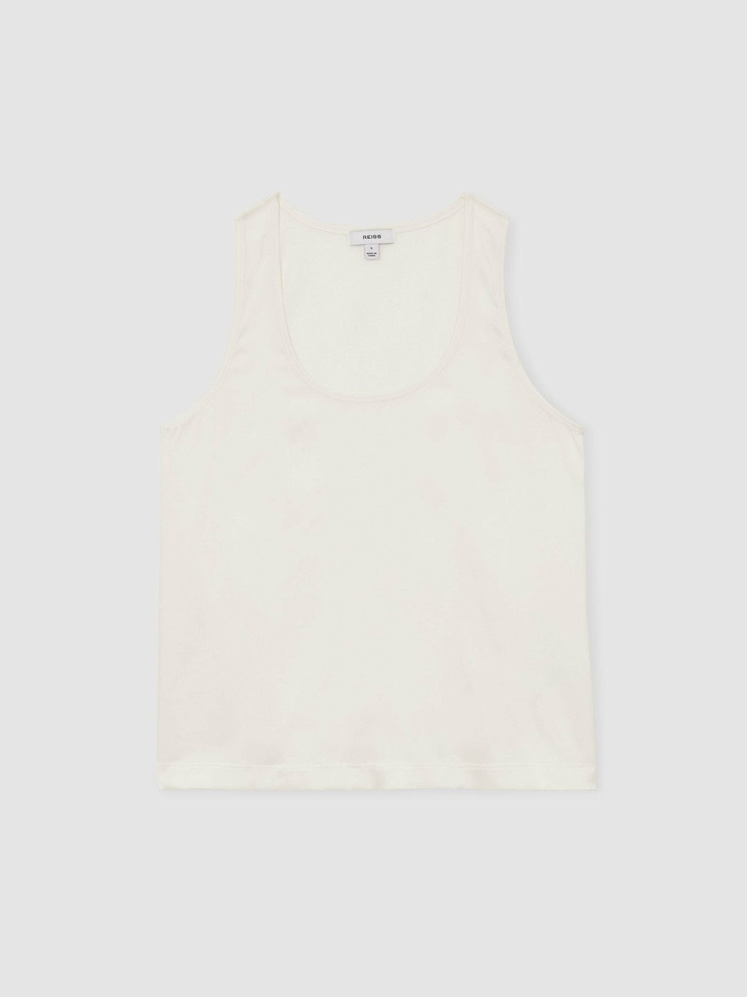 Silk-Front Cami Top White | Womens