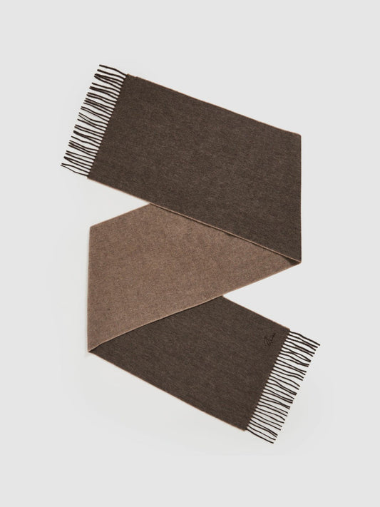 Wool and Cashmere Scarf Taupe | Mens