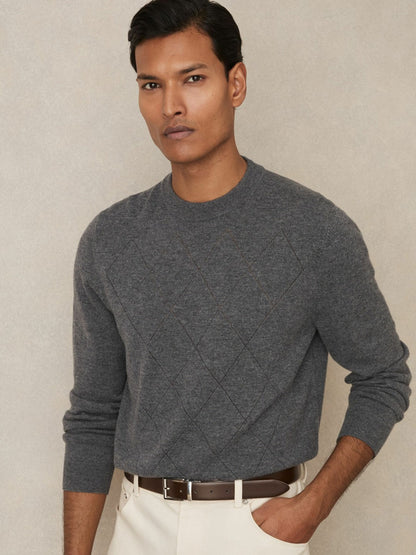 Leather Reversible Belt Stone/Dark Brown | Mens