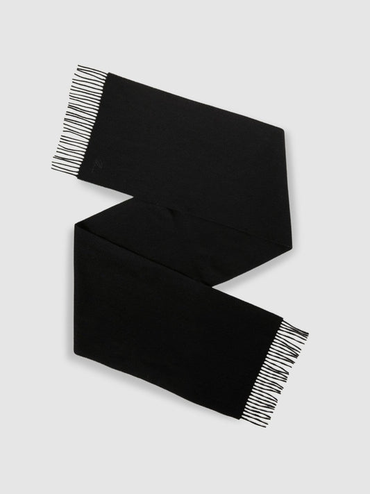 Wool and Cashmere Scarf Black | Mens