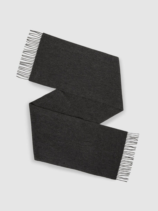 Wool and Cashmere Scarf Charcoal | Mens