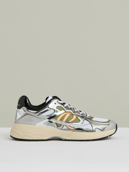 Overlay Logo Running Trainers Gunmetal/Black | Mens