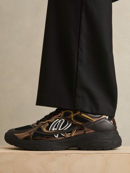 Overlay Logo Running Trainers Electric Brown | Mens