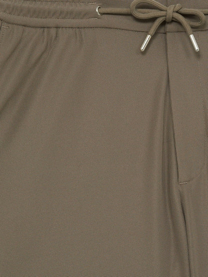 Textured Drawstring Shorts Mocha Brown | Mens