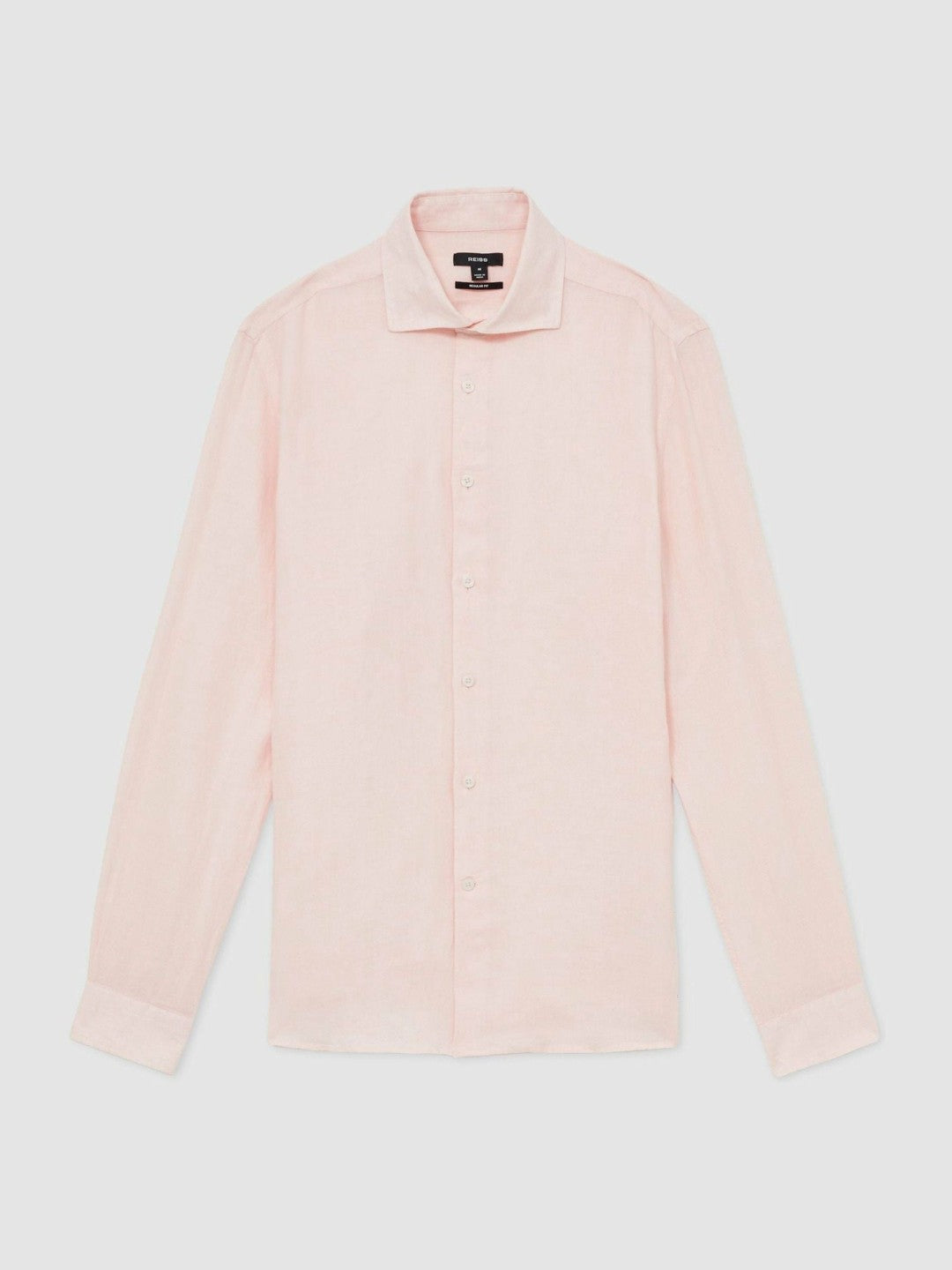Linen Button-Through Shirt Prep Pink | Mens