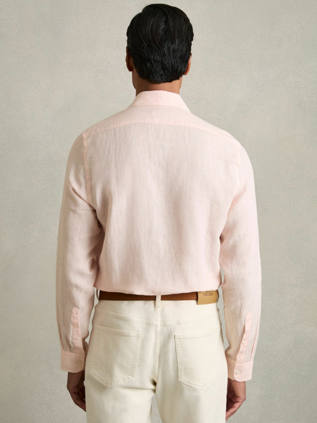 Linen Button-Through Shirt Prep Pink | Mens