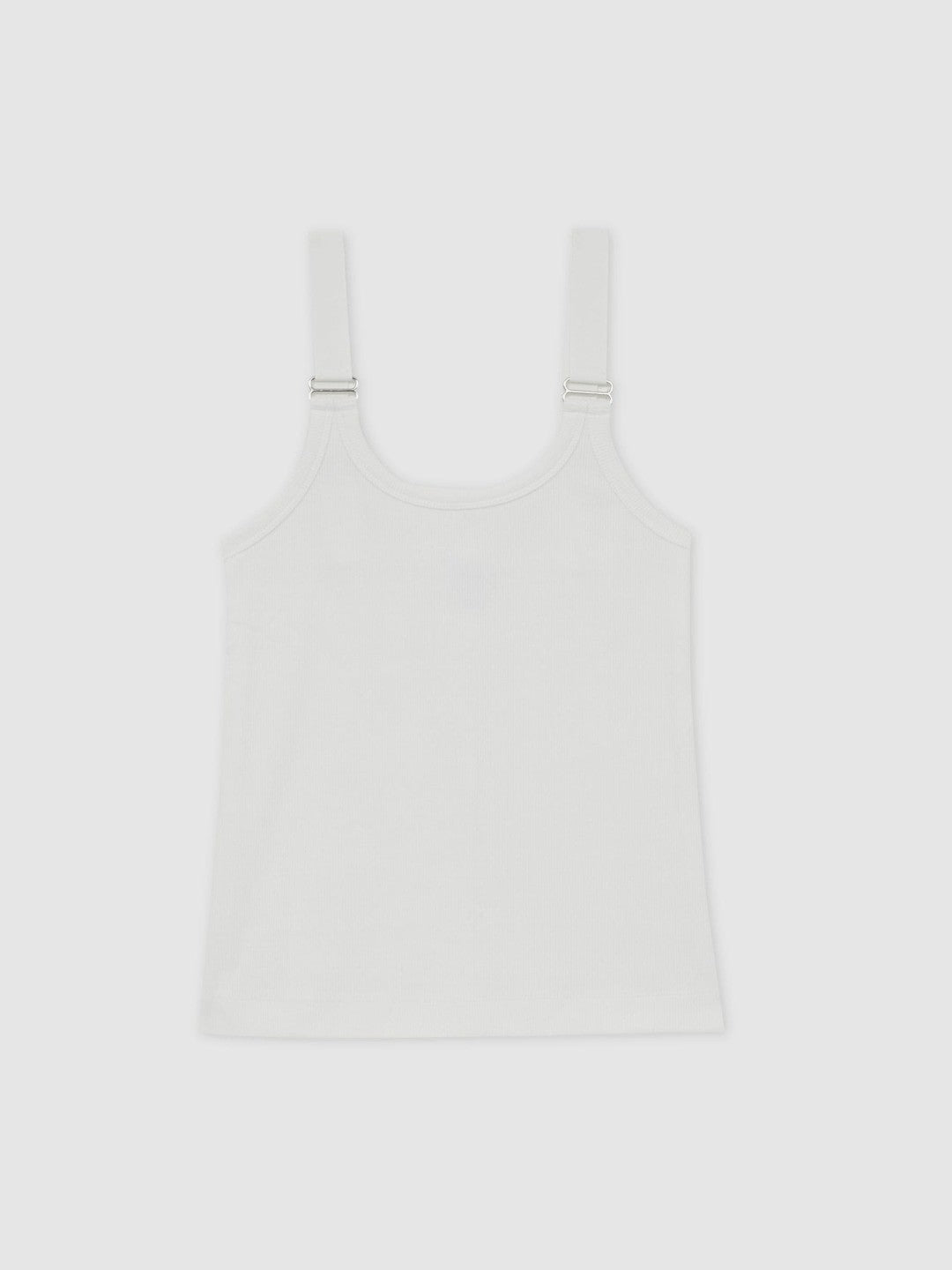 Stretch-Cotton D-Ring Strap Vest White | Womens