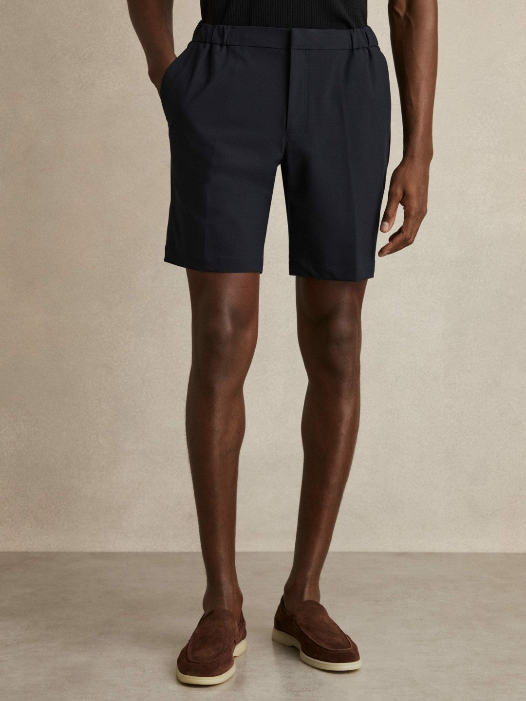 Drawstring Chino Shorts Navy | Mens