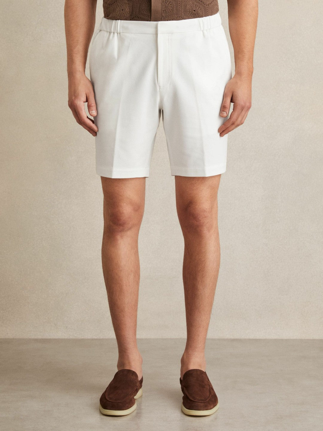 Drawstring Chino Shorts White | Mens