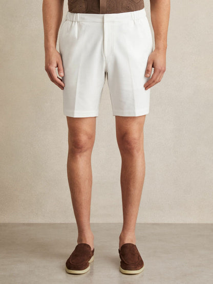 Drawstring Chino Shorts White | Mens