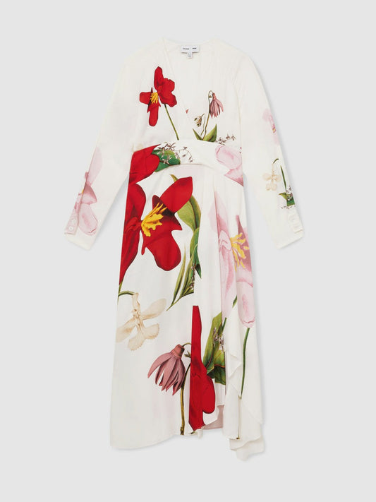 | NYBG Floral-Print Maxi Dress Ivory | Womens