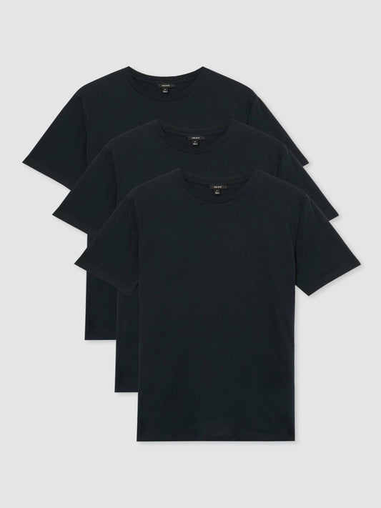 Cotton-Jersey Crew-Neck T-shirts 3 Pack Navy | Mens