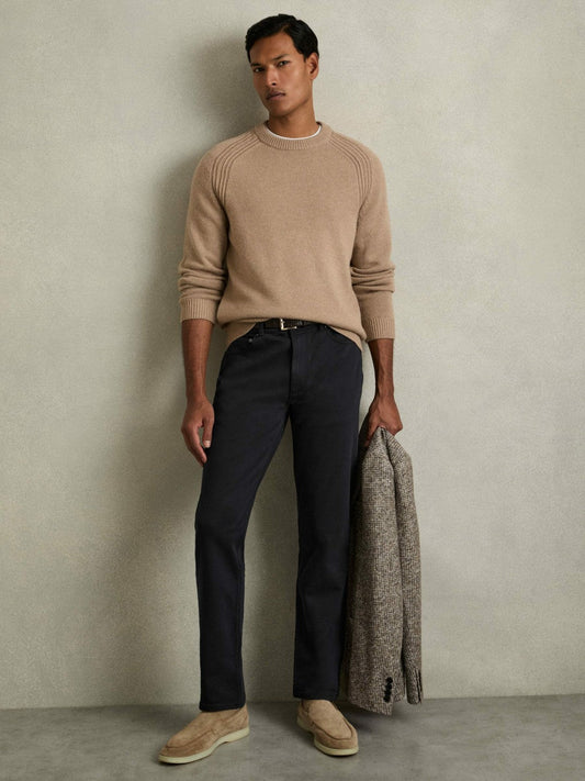 Cotton-Stretch Slim-Fit Jeans Navy | Mens