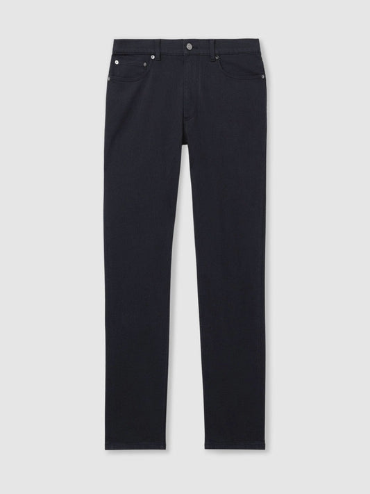 Cotton-Stretch Slim-Fit Jeans Navy | Mens
