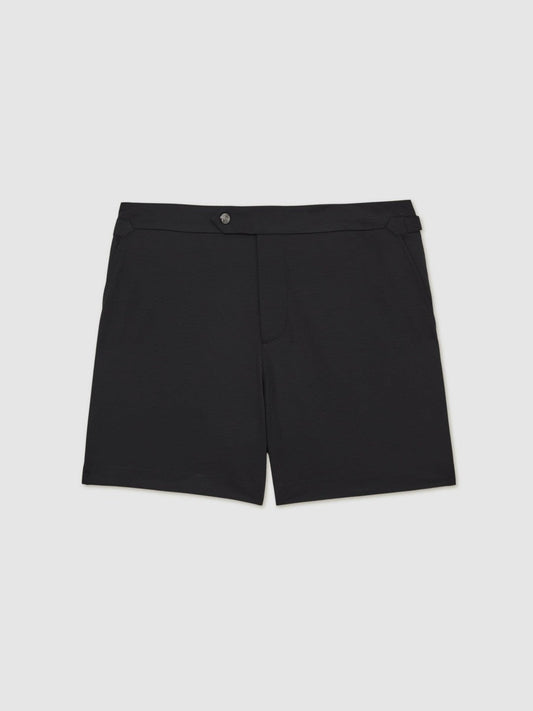 Side-Adjuster Swim Shorts Black | Mens