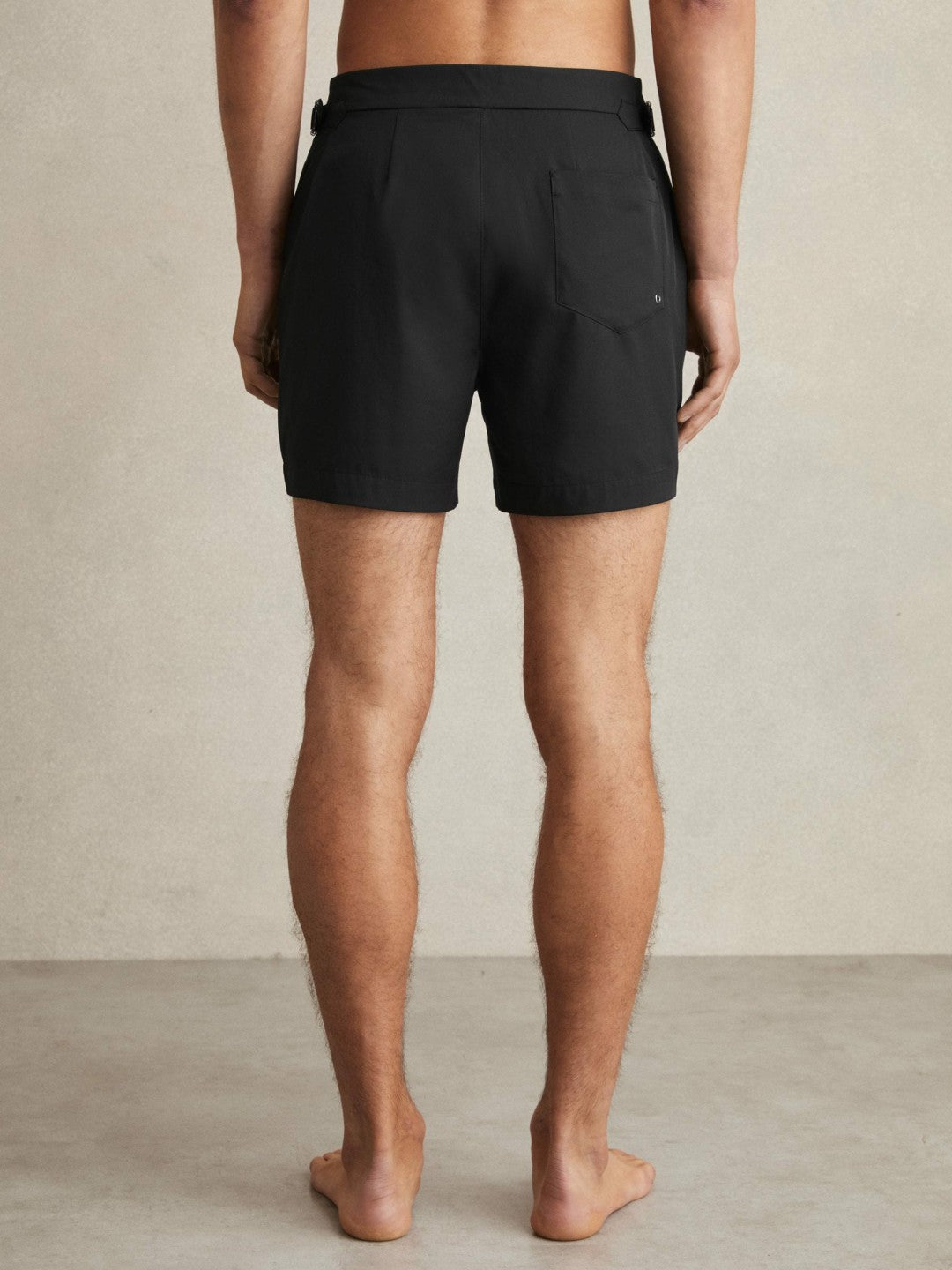 Side-Adjuster Swim Shorts Black | Mens