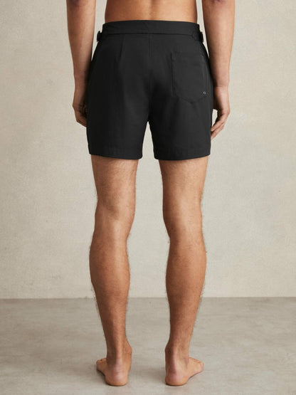 Side-Adjuster Swim Shorts Black | Mens
