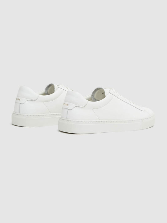 Leather Low-Top Trainers White | Mens