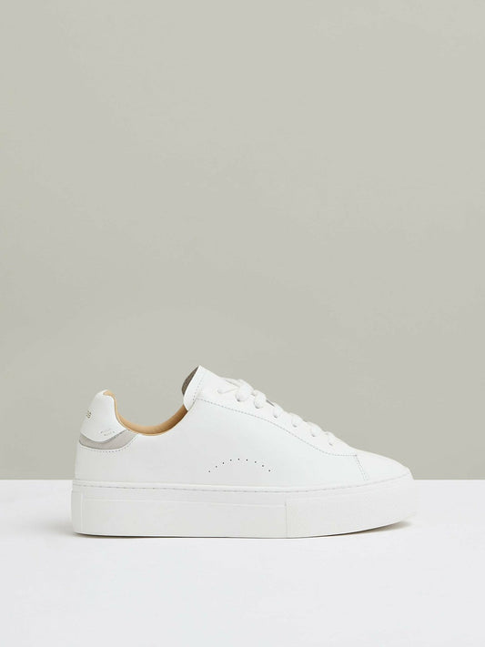 Leather Low-Top Trainers White | Womens